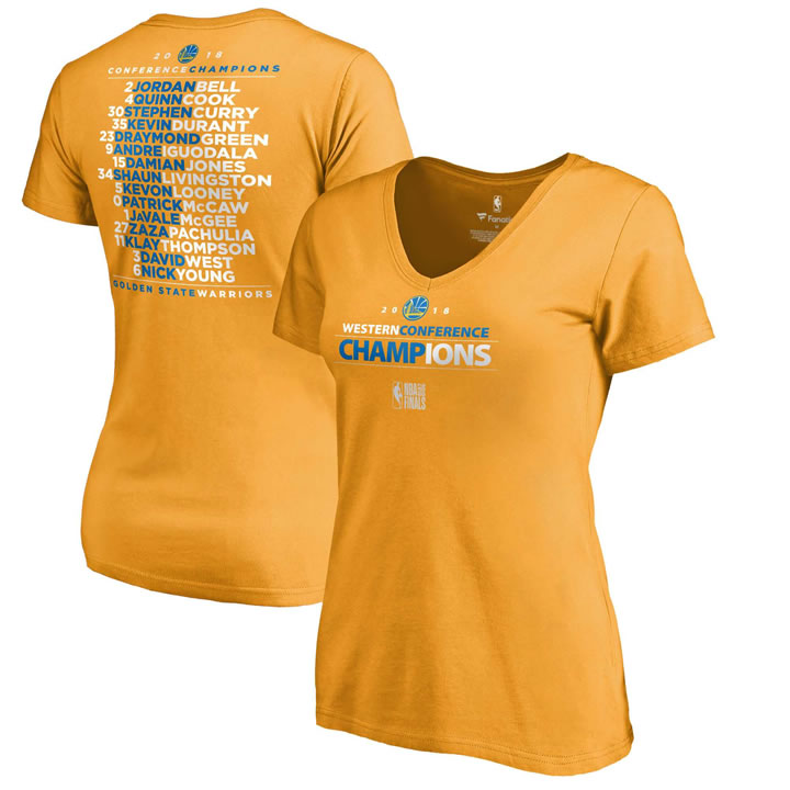 Women Golden State Warriors Fanatics Branded 2018 Western Conference Champions Backcourt Blacktop T Shirt Gold,We sell and wholesale Women Golden State Warriors Fanatics Branded 2018 Western Conference Champions Backcourt Blacktop T Shirt Gold on line form chian!